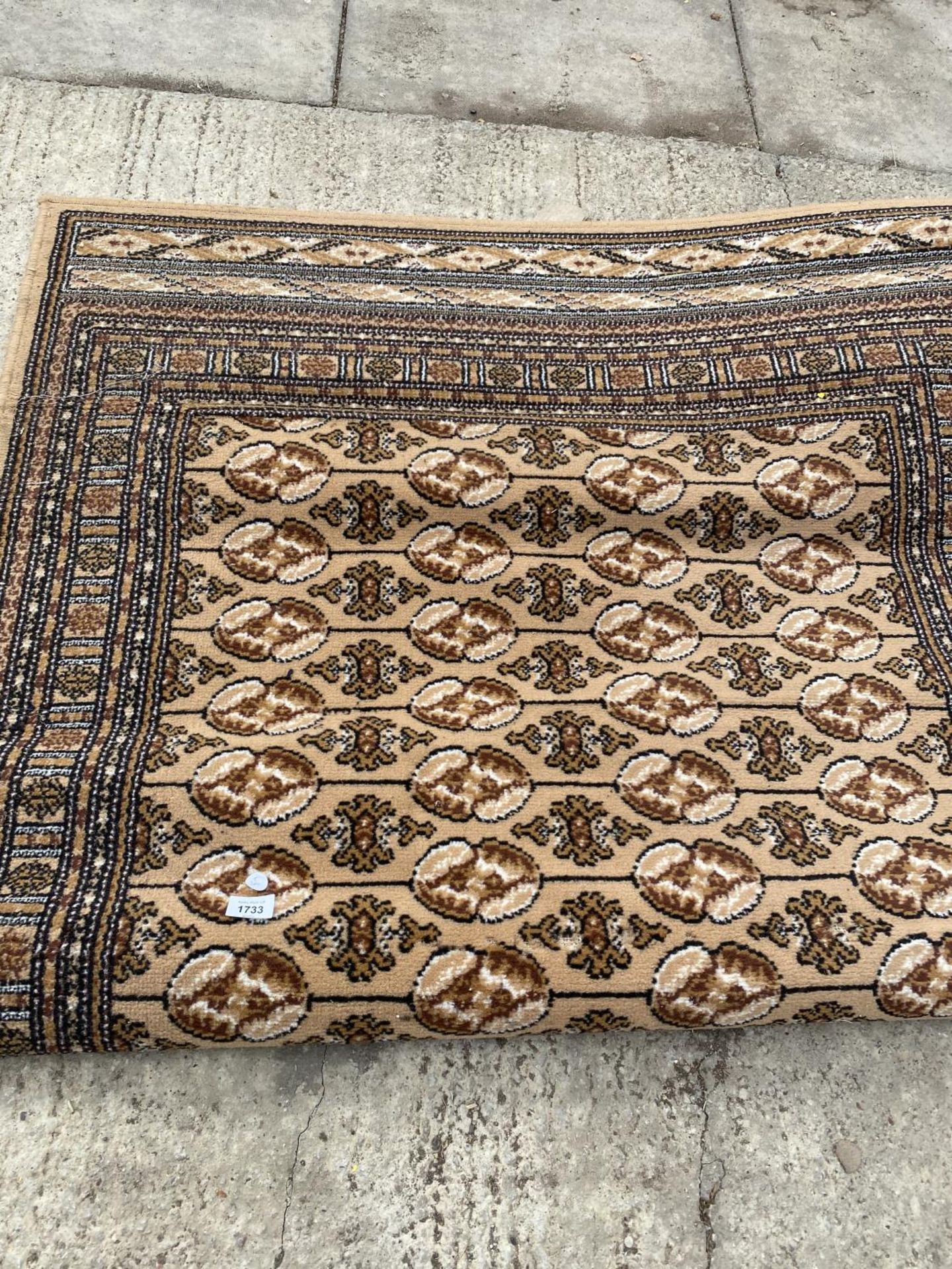 TWO BROWN PATTERNED RUGS - Image 2 of 3