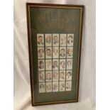 A FRAMED WILL'S CIGARETTE CARD HOLDER