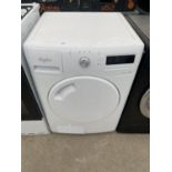 A WHITE WHIRLPOOL 9KG CONDENSER DRYER BELIEVED IN WORKING ORDER BUT NO WARRANTY