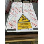 A COLLECTION OF ELECTRICITY WARNING SIGNS