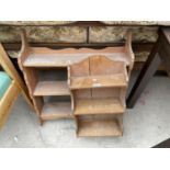 TWO SETS OF PINE WALL SHELVES, 24X12"