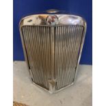 A VINTAGE TRIUMPH ROADSTER APPROXIMATELY 1949 RADIATOR AND GRILL