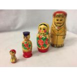 A SET OF RUSSIAN DOLLS