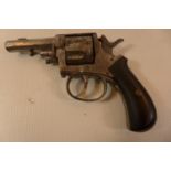 AN OBSOLETE CALIBRE 32 RIMFIRE SIX SHOT REVOLVER WITH 6.5CM BARREL