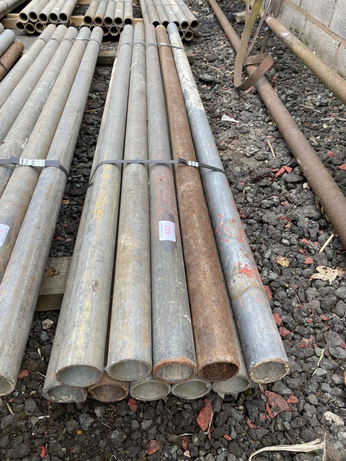 SCAFFOLD PIPES 5' 7" LONG TO BE SOLD PER PIPE WITH THE OPTION ON THE FOLLOWING PIPES