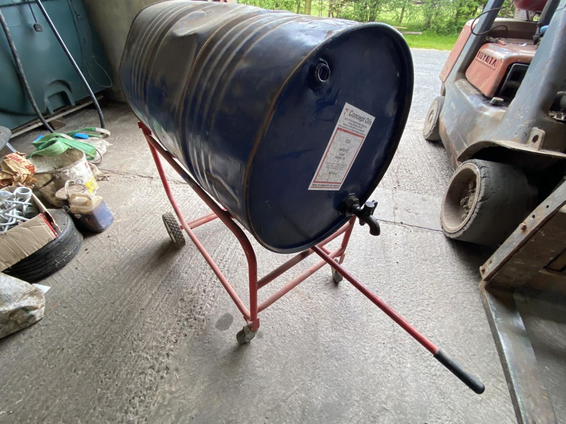 OIL DRUM ON TRANSPORTER - Image 2 of 2