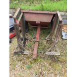 A SMALL TOWABLE TIPPER CARRIER, TWO SMALL TRESTLES AND AN ADDITIONAL CARRIER NB:THESE ITEMS ARE TO