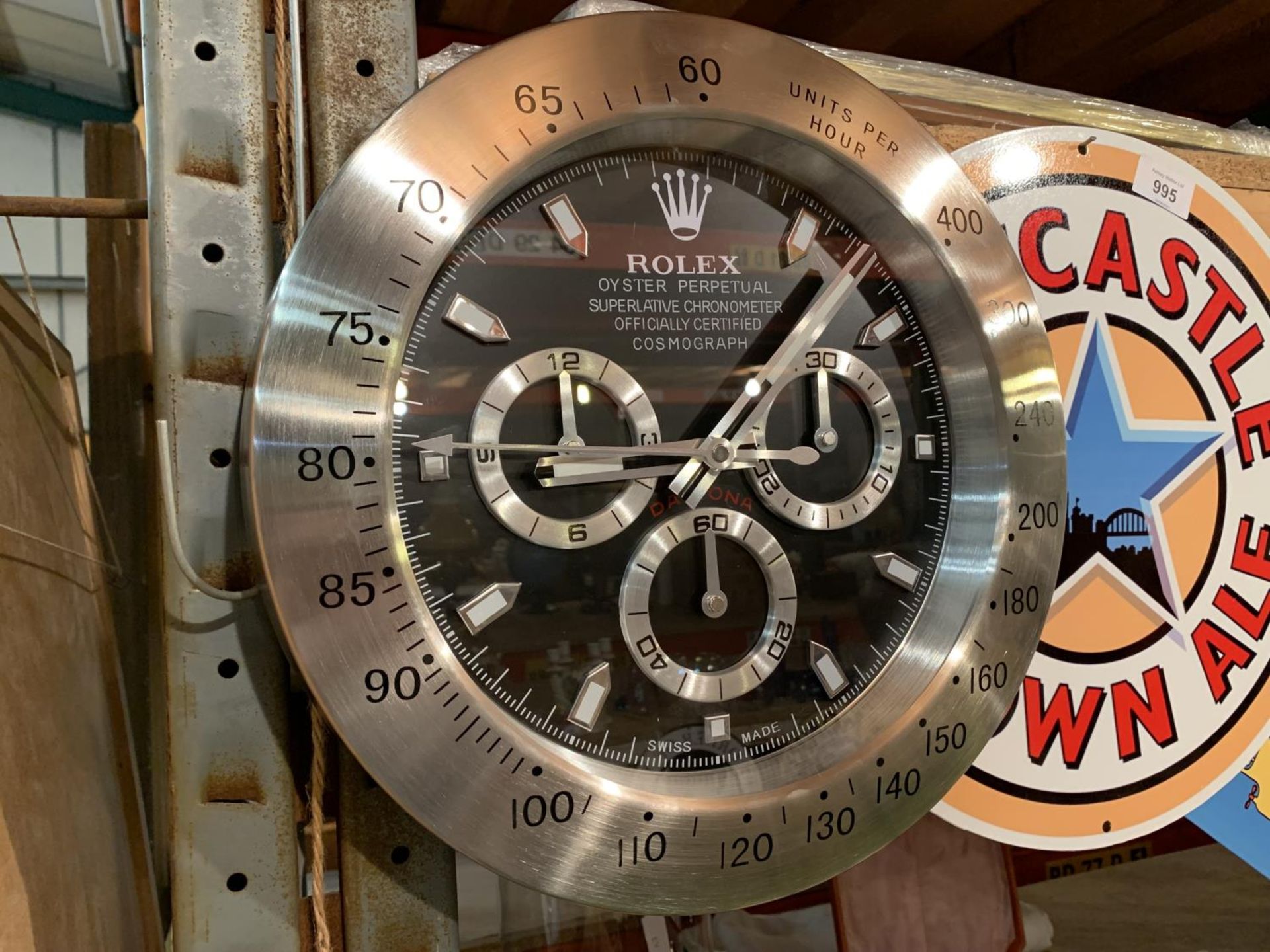 A DEALER'S ROLEX WALL CLOCK