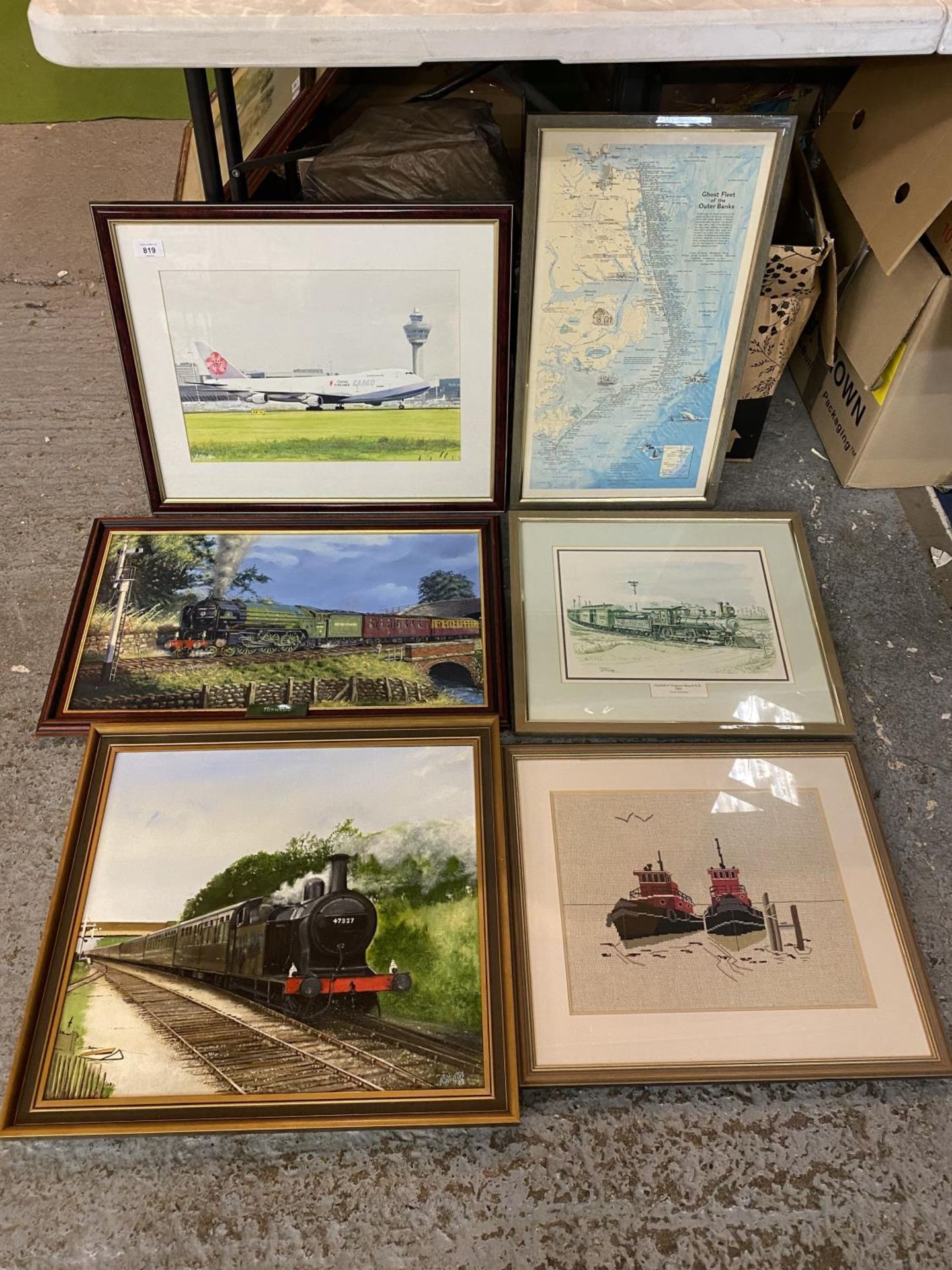 A COLLECTION OF PICTURES TO INCLUDE A CHINA AIRLINES CARGO AIRCRAFT, THREE STEAM ENGINES ETC - Image 2 of 6