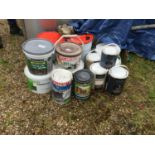 A VARIETY OF MASONERY PAINTS AND OUTDOOR WOOD FINISHES NB:THESE ITEMS ARE TO BE COLLECTED FROM