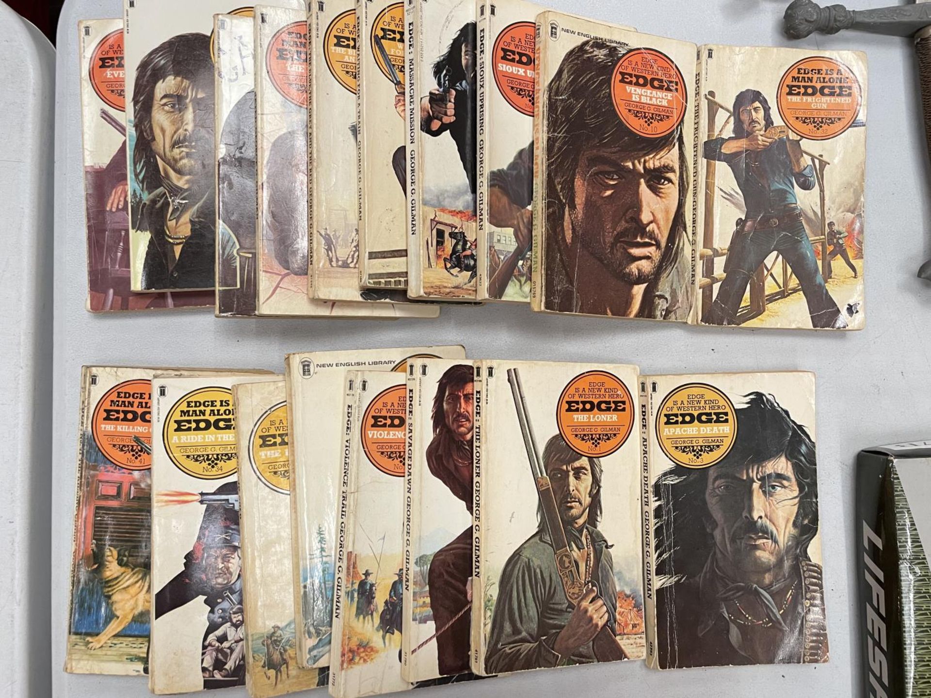 EIGHTEEN EDGE EDITION WESTERN BOOKS BY GEORGE G GILMAN