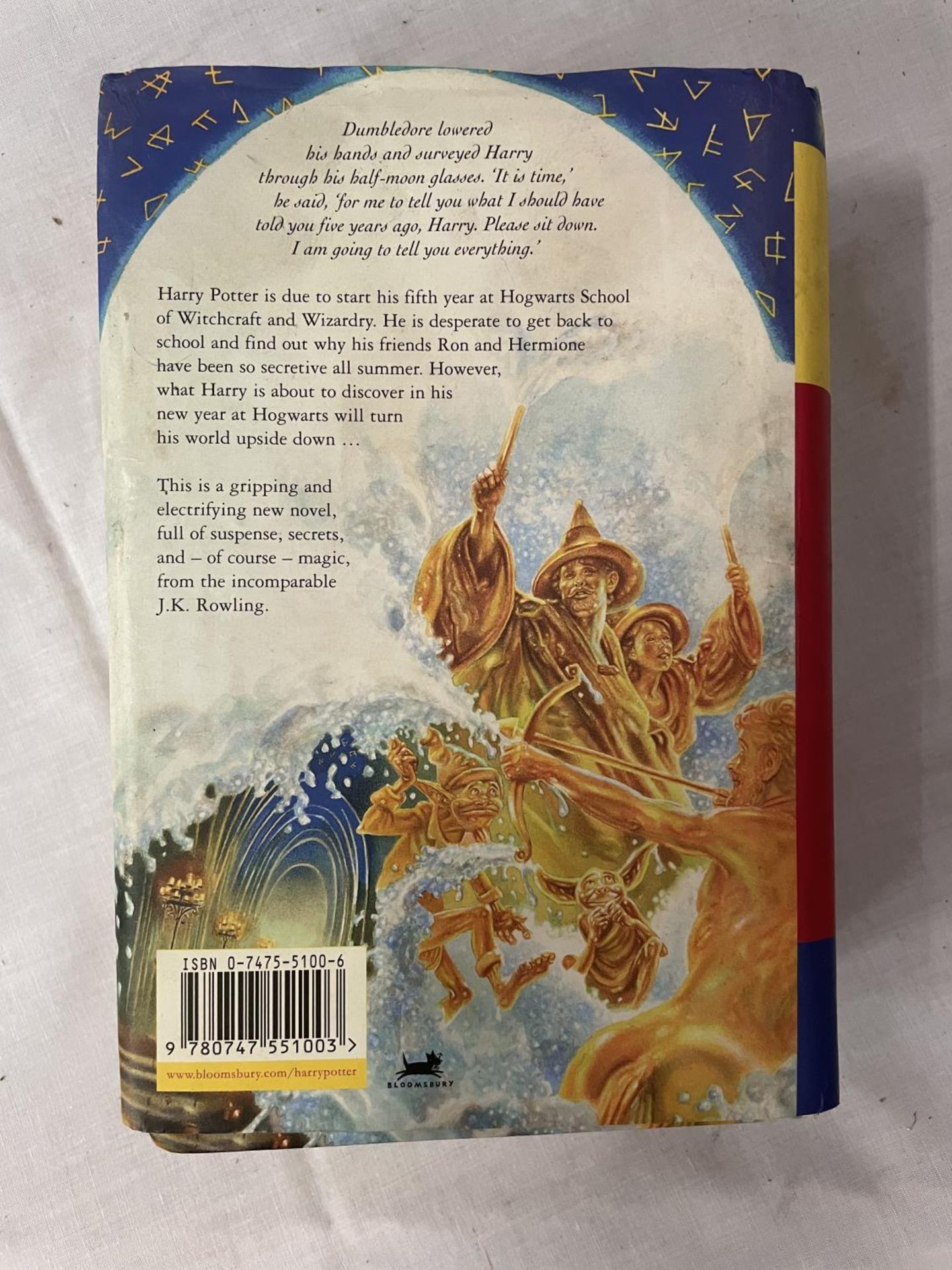 A FIRST EDITION HARRY POTTER AND THE ORDER OF THE PHOENIX HARD BACKED BOOK - Image 3 of 4