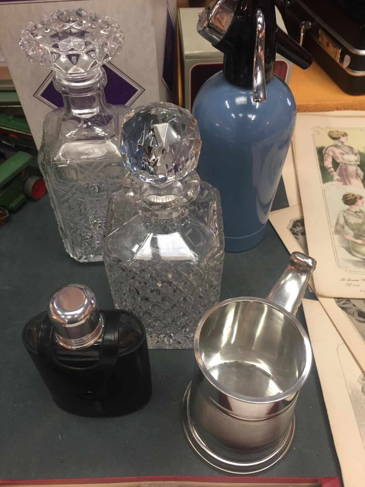 VARIOUS ITEMS TO INCLUDE DECANTERS, SODA SIPHON, TANKARD ETC - Image 2 of 2
