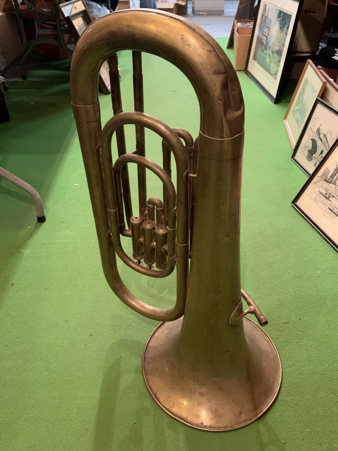 A SALVATION ARMY EUPHONIUM, LENGTH APPROX 72CM - Image 2 of 3