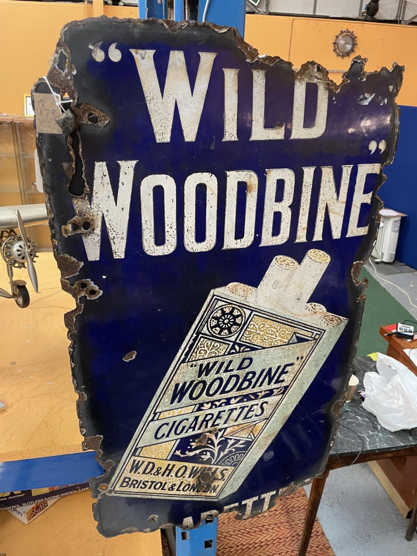 A 'WILD WOODBINE' CIGARETTES ENAMEL ADVERTISING SIGN - Image 2 of 2