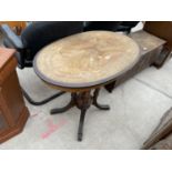 AN OVAL VICTORIAN LOO TABLE