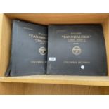 A PAIR OF FOLDERS CONTAINING COLUMBIA RECORDS WAGNER "TANHAUSER" VOLUME 1 & 2 RECORDS