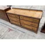 A MODERN LANCASHIRE STYLE CHEST OF SIX DRAWERS