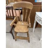 A VICTORIAN STYLE CHILDS HIGH CHAIR