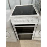 A WHITE BEKO FREE STANDING COOKER AND HOB BELIEVED IN WORKING ORDER BUT NO WARRANTY