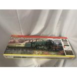 A BOXED HORNBY FLYING SCOTSMAN 00 GAUGE TRAIN SET (R1039) - AS NEW AND UNUSED WITH ITEMS IN THEIR
