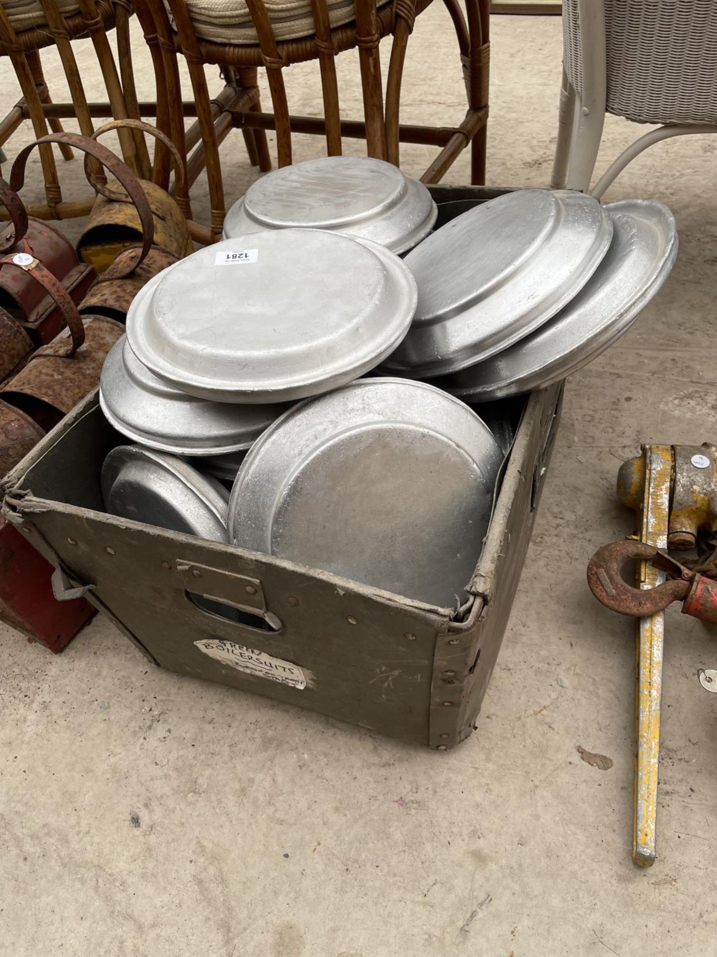 A LARGE QUANTITY OF MILK CHURN LIDS