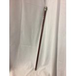 A REGENCY GENTLEMANS HEAD WALKING STICK