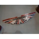 A CHROME ASTON MARTIN UNION JACK WALL PLAQUE