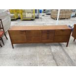 A MEREDEW FURNITURE RETRO TEAK SIDEBOARD, 81" WIDE