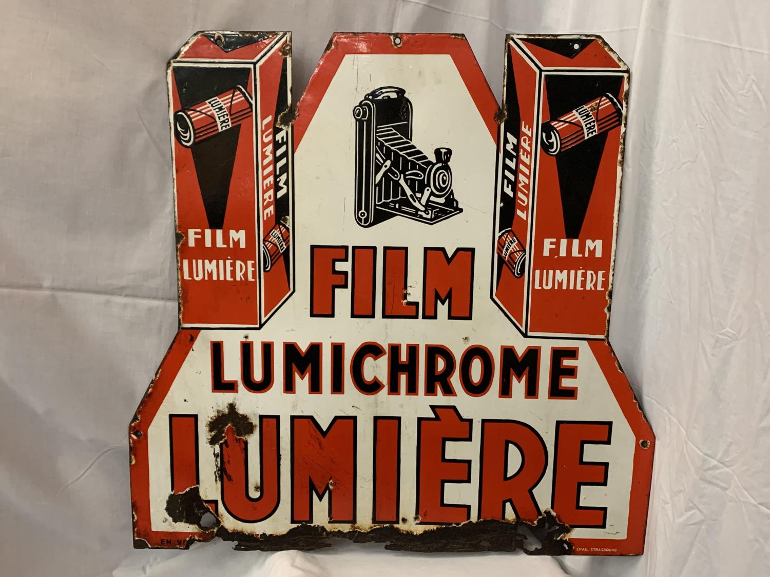 A DOUBLE SIDED ENAMEL SIGN FILM LUMICHROME LUMIERE88CM X 90CM - Image 5 of 5