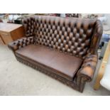 A THOMAS LLOYD BUTTON-BACK CHESTERFIELD TYPE SETTEE