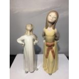 TWO LLADRO FIGURINES OF LADIES