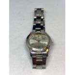 A LADIES WHITE METAL WRIST WATCH SEEN WORKING BUT NO WARRANTY