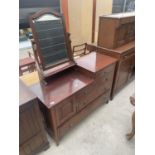 AN EDWARDIAN MAHOGANY DRESSING CHEST