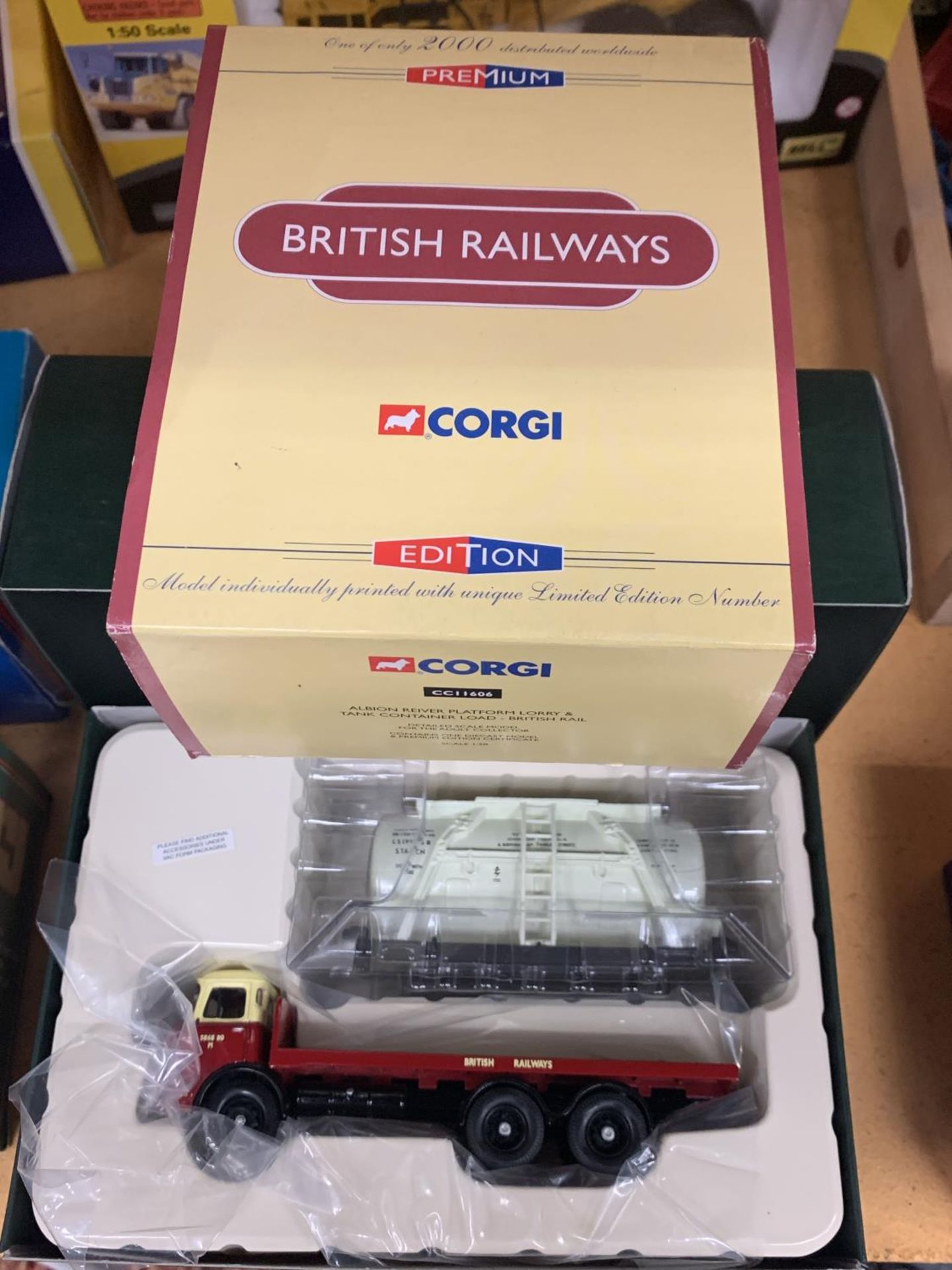 A BOXED CORGI BRITISH RAILWAYS LIMITED EDITION ALBION REIVER PLATFORM LORRY & TANK CONTAINER LOAD '