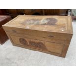 AN ORIENTAL CAMPHOR WOOD CHEST, SUPPLIED BY HENDERSON & CO