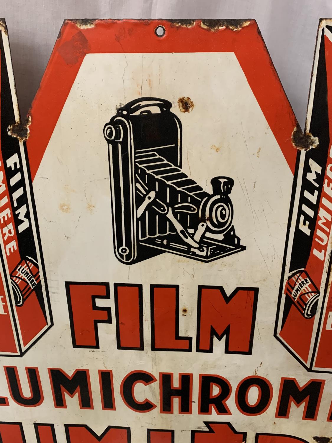 A DOUBLE SIDED ENAMEL SIGN FILM LUMICHROME LUMIERE88CM X 90CM - Image 4 of 5