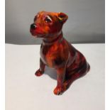 A HAND PAINTED ANITA HARRIS STAFFY DOG