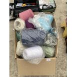 A LARGE QUANTITY OF KNITTING WOOL AND YARN
