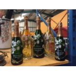 A COLLECTION OF HAND PAINTED FLORATE CHAMPAGNE BOTTLES "BELLE EPOQUE PERRIER-JOUET" [EMPTY]