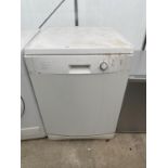 A WHITE ZANUSSI DISHWASHER BELIEVED IN WORKING ORDER BUT NO WARRANTY