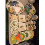A LARGE SELECTION OF CERAMICS SOME HAND PAINTED OF MAINLY FRUIT DESIGNS TO INCLUDE VARIOUS SIZE
