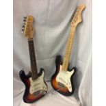 TWO CHILDRENS ELECTRIC GUITARS - A BURSWOOD AND AN ELEVATION