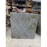 A VINTAGE SQUARE GALVANISED TANK