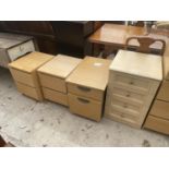THREE VARIOUS MODERN CHESTS AND FILING CABINET
