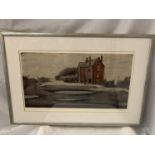 A LAURENCE STEPHEN LOWRY R.A (1887-1976) 'THE LONELY HOUSE' SIGNED IN PENCIL WITH MAGNUS PRINTS