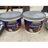 TWO TUBS OF RONSEAL TIMBERCARE RICH OAK PAINT