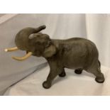 A LARGE BESWICK ELEPHANT 30CM X 40CM A/F TUSK BROKEN