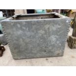 A VINTAGE GALVANISED WATER TANK