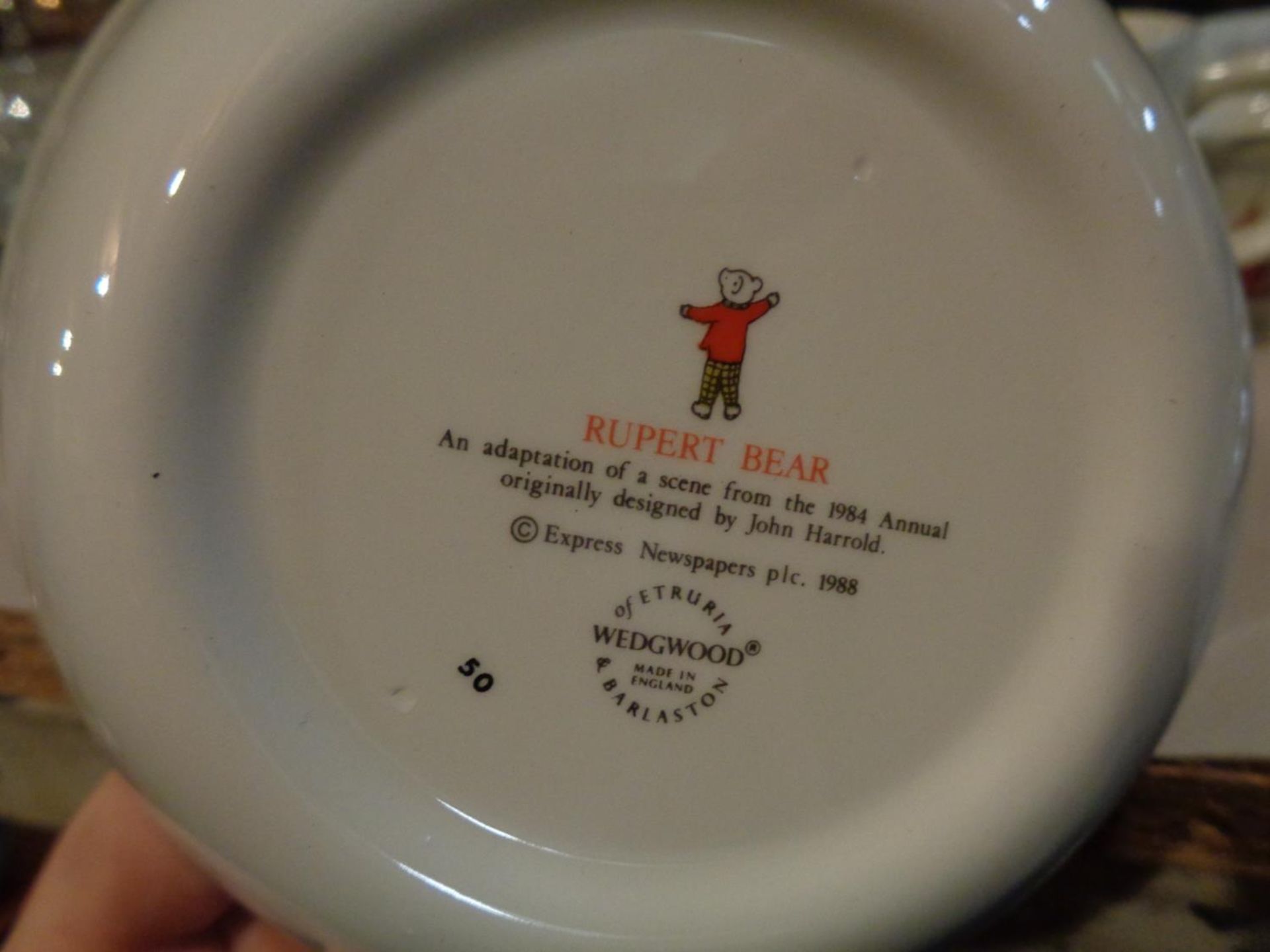 A COLLECTION OF WEDGWOOD CHILDRENS "RUPERT THE BEAR "CROCKERY TO INCLUDE TWO BREAKFAST BOWLS, - Image 3 of 3